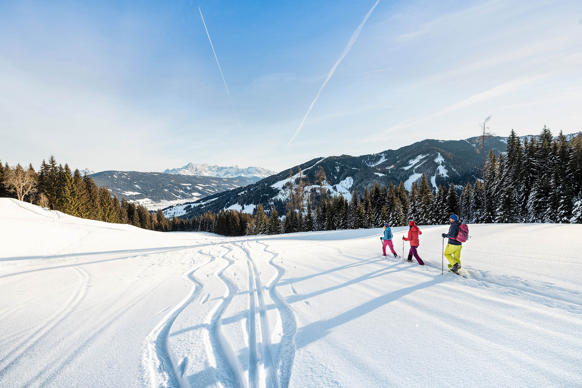 Skigebiet Snow Space Salzburg - Sonnenuntergang - Bergsonne Flachau